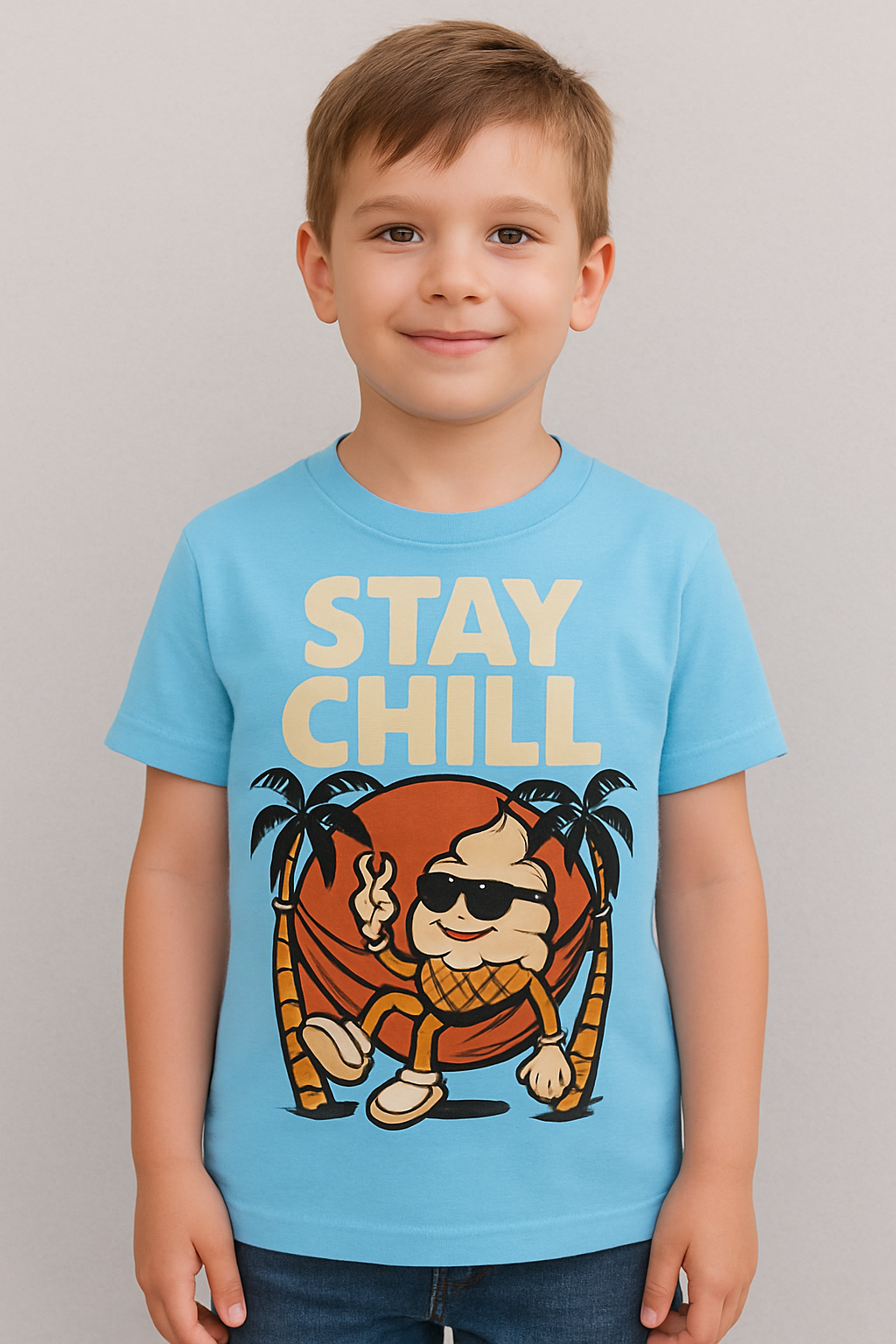 unisex kids stay chill T-shirt